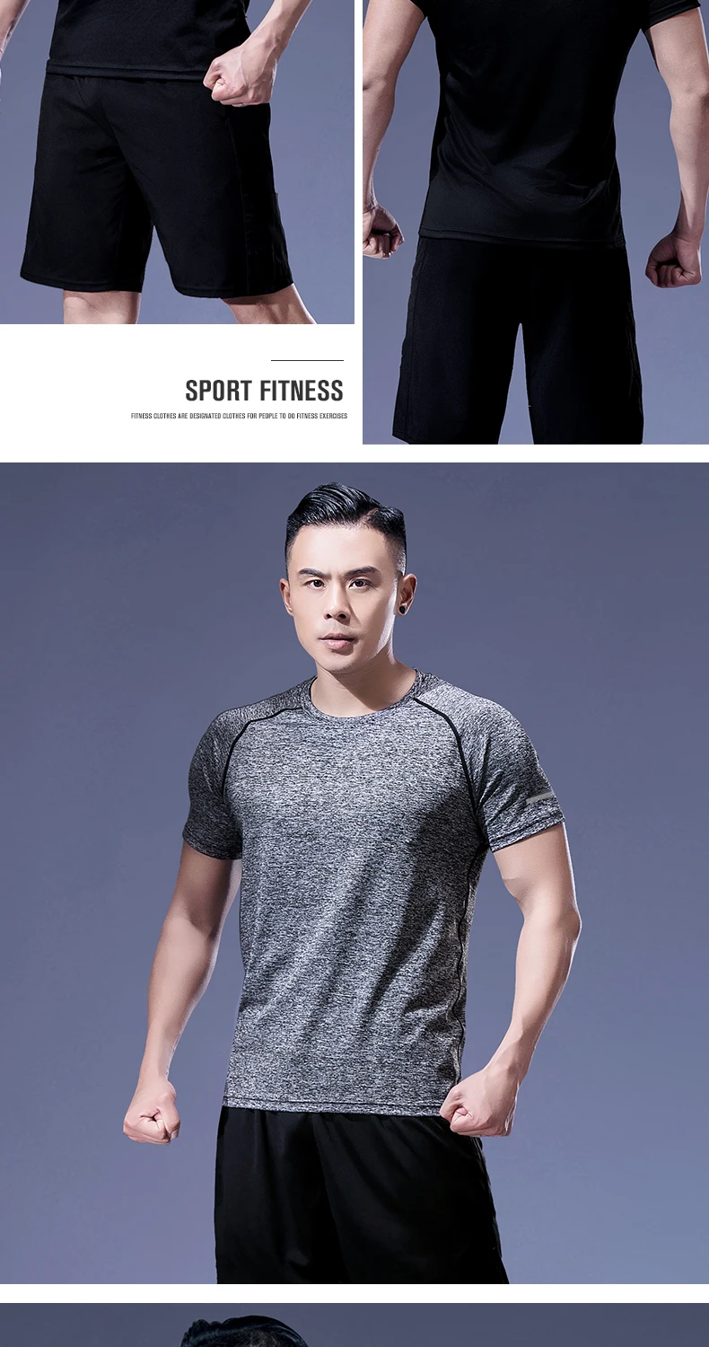 3M Reflective Quick Dry Men's Running T-Shirts