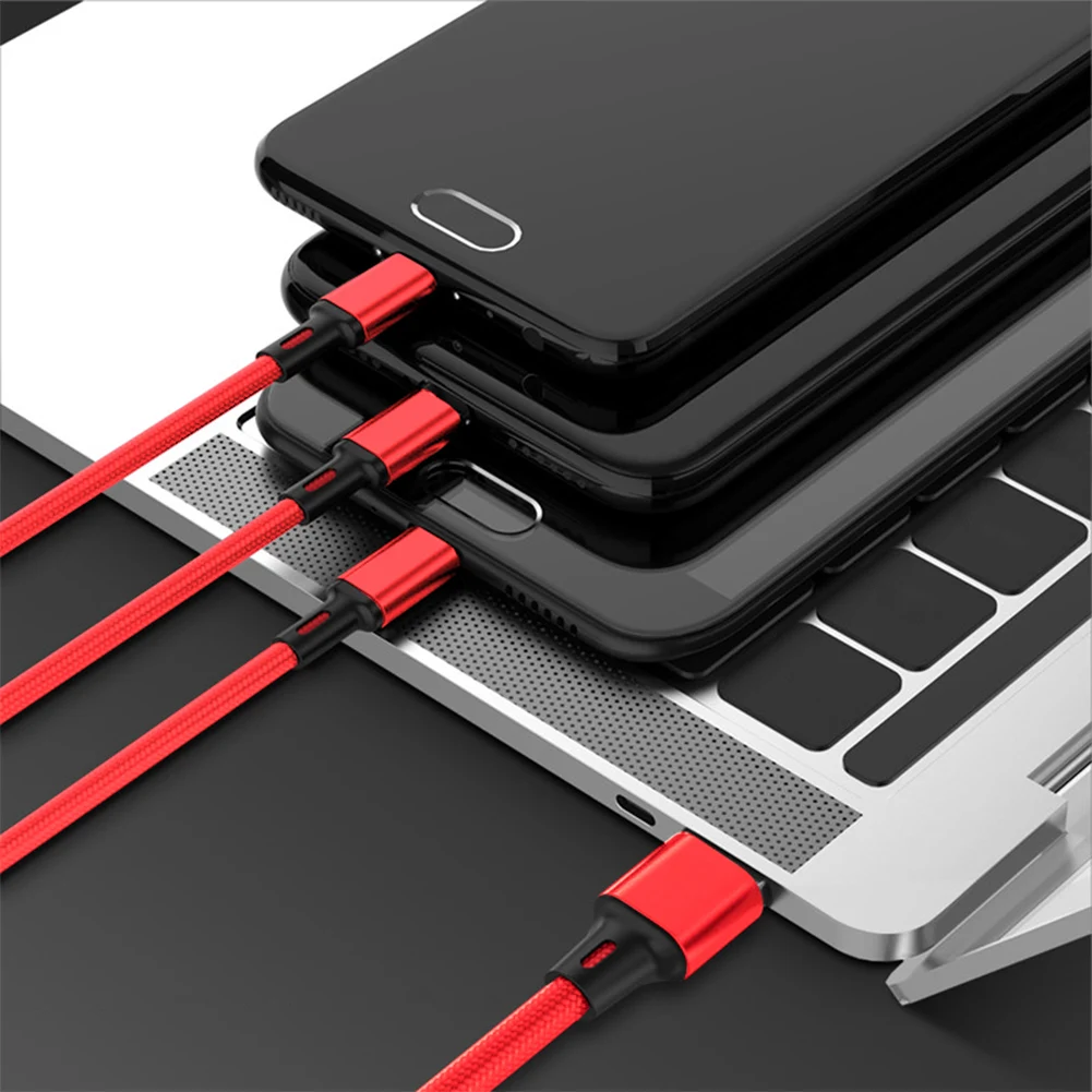 USB 3 в 1 мульти зарядный кабель шнур освещение Быстрый кабель типа C Магнитный Кабель Micro-USB шнур для iPhone 11 X XS 8 7 6 Android