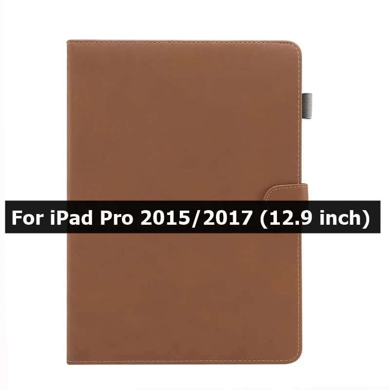 Brown-2015 Version Чехол для iPad Pro 12,9 чехол смарт-Флип pu кожаный матовый стенд жесткий чехол для планшета Coque для iPad Pro 12," Чехол - Цвет: Brown-2015 Version