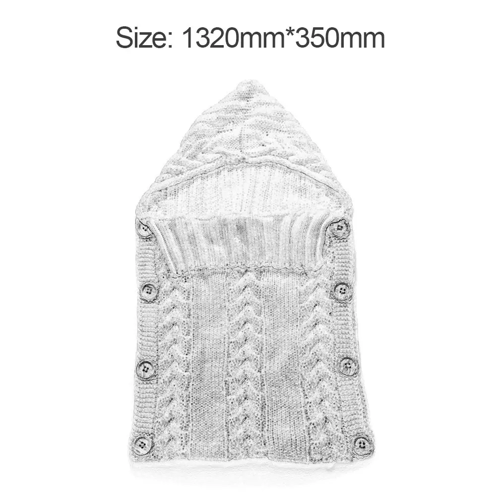 Baby Infant Sleeping Bag Acrylic Fibers Hoodies Swaddle Wrap Thick Warm Large Baby Sleep Mat Blanket Swaddling Sweater Newborn