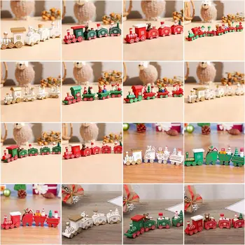 

Wooden Little Train Christmas Decorations for Home Decor Christmas Happy New Year 2021 Xmas Ornaments Kids Christmas Gift