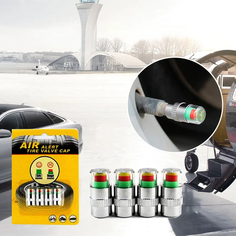 

1Pcs/set Cars Tire Air Pressure Monitor Alert Indicator Tire Valve Cap Gauge for Car Accessories
