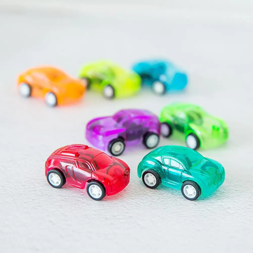 4 шт. мини-откатная прозрачная модель автомобиля Дошкольное обучение детская игрушка