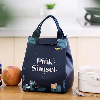 

Portable Lunch Bag Insulated Thermal Cooler Food Picnic Lunch Bag Box Cartoon Bags Pouch Waterproof For Women Girl Kids Children