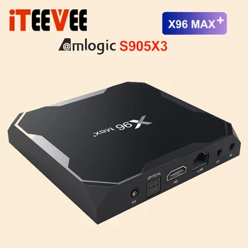 

20PCS X96 MAX PLUS Set-Top-Box Amlogic S905x3 Media-Player Wifi TV BOX Max-Plus Android 9.0 8K H.265 with DHL shipping