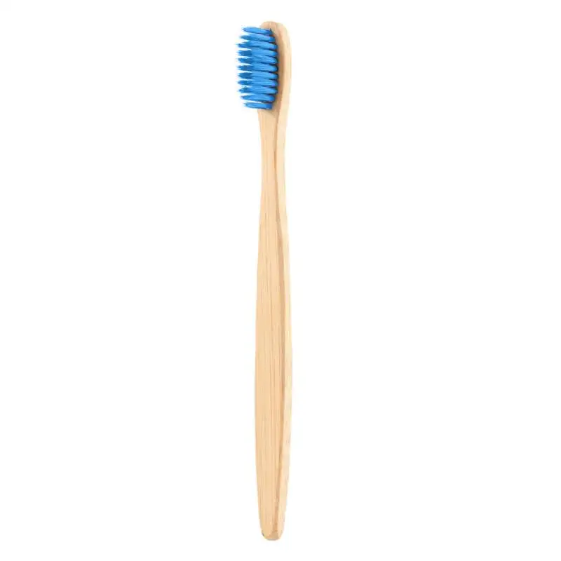 1 Pcs Bamboo Toothbrush Natural Flat Bamboo Handle Soft Bristle Toothbrush Adult Traval Toothbrush Bamboo Products