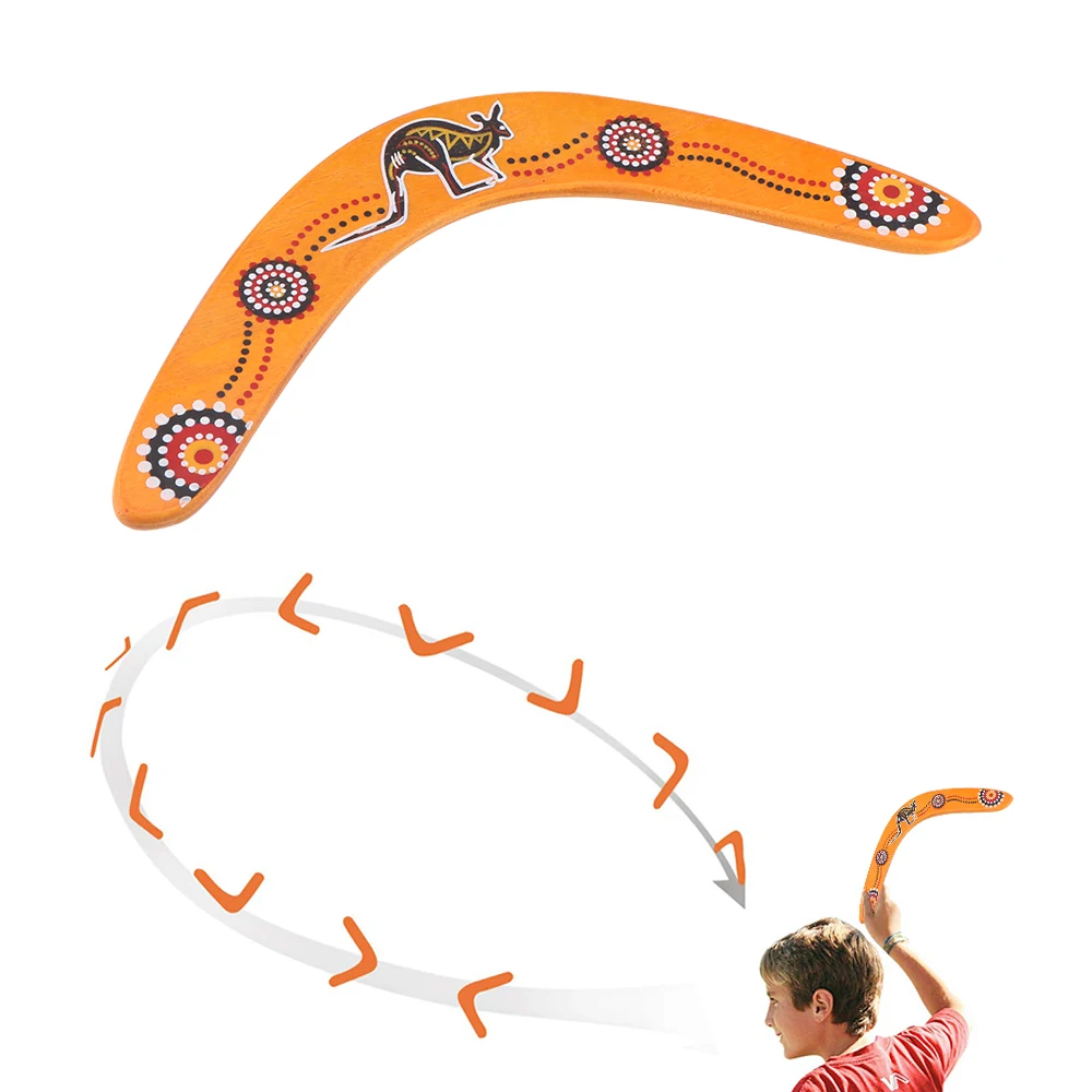 New Wooden Returning Boomerang V-Shaped Boomerang for Kids Children Outdoor Games Sports Toy 