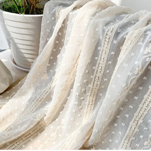 100X150 Cm Csúcsminőségű Francia Kiváló Minőségű Afrikai Tüll Hímzett Virág Átlátszó Nettó Csipke Szövet Esküvői Barkács Ruházathoz - Image 4