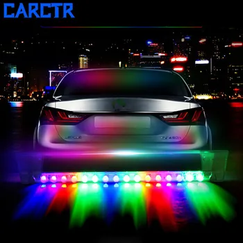 

CARCTR Car Solar Anti-tailing Warning Strobe Light Auto Atmosphere Light Led Festival Decoration Car Decorative Lamp Colorful