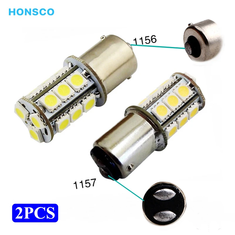 

2X DC 24V BA15S 1156 LED Wedge Lamp 1142 1157 BAY15D Car Brake Signal Light 18 24 27 Smd 5050 Warm White Tail Bulbs For Truck