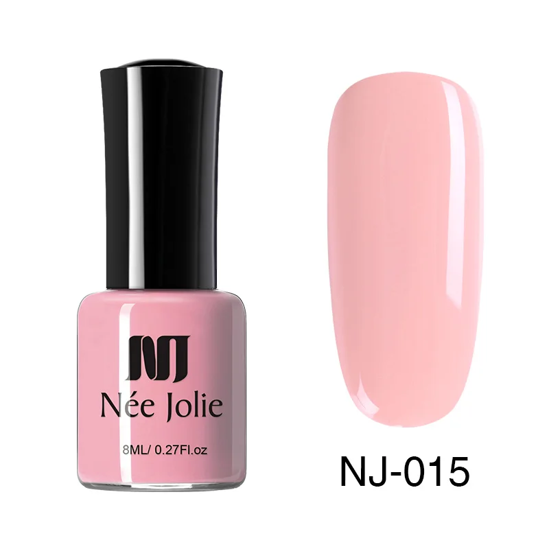 8ml NJ-015 Ни Джоли 8 мл 3,5 серый розовый цвет лак для ногтей 70 Цвета полу-прозрачная; Нейл-арт лак телесного цвета продолжительный блеск для ногтей дизайн - Цвет: 8ml NJ-015
