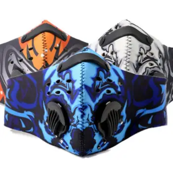 

Reusable Mask Anti-pollution Activated Carbon Riding Windproof Mask 3D Pattern Warm Cover Bicycle Mask Outdoor