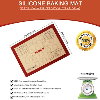 

TEENRA Dropping Shopping Links Silicone Bakign Mat-3Pcs