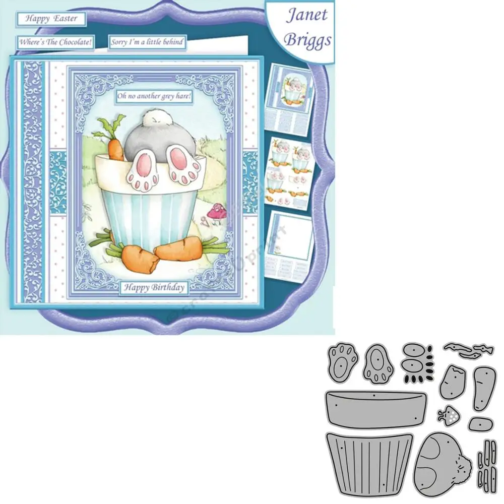 

Cute rabbit turning radish scrapbooking metal cutting dies alinacrafts stamps and craft dies for paper card making new 2020