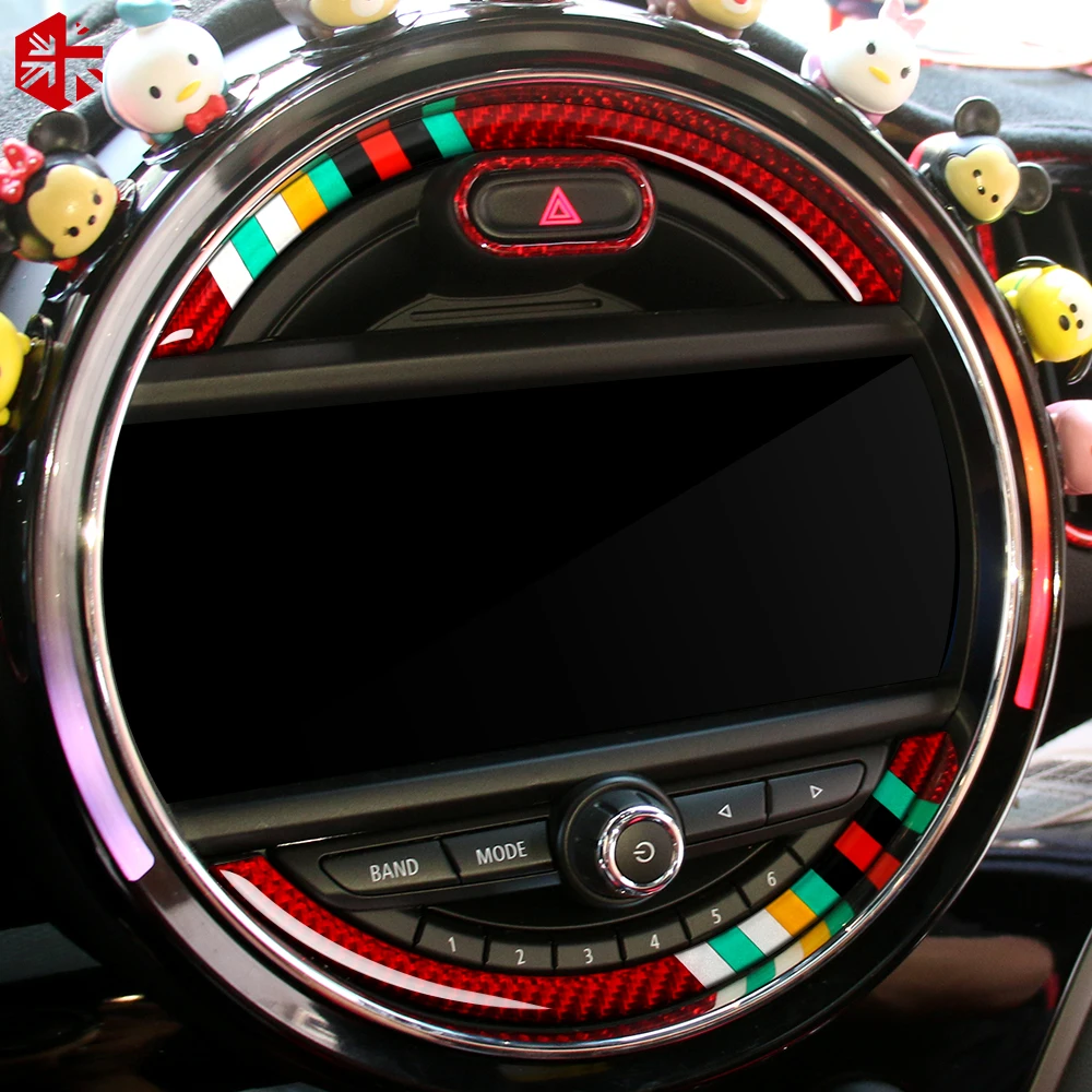 

Carbon Fiber Car Interior Console Navigation Screen Sticker Decoration Cover For MINI Cooper Countryman F60 JCW Accessories