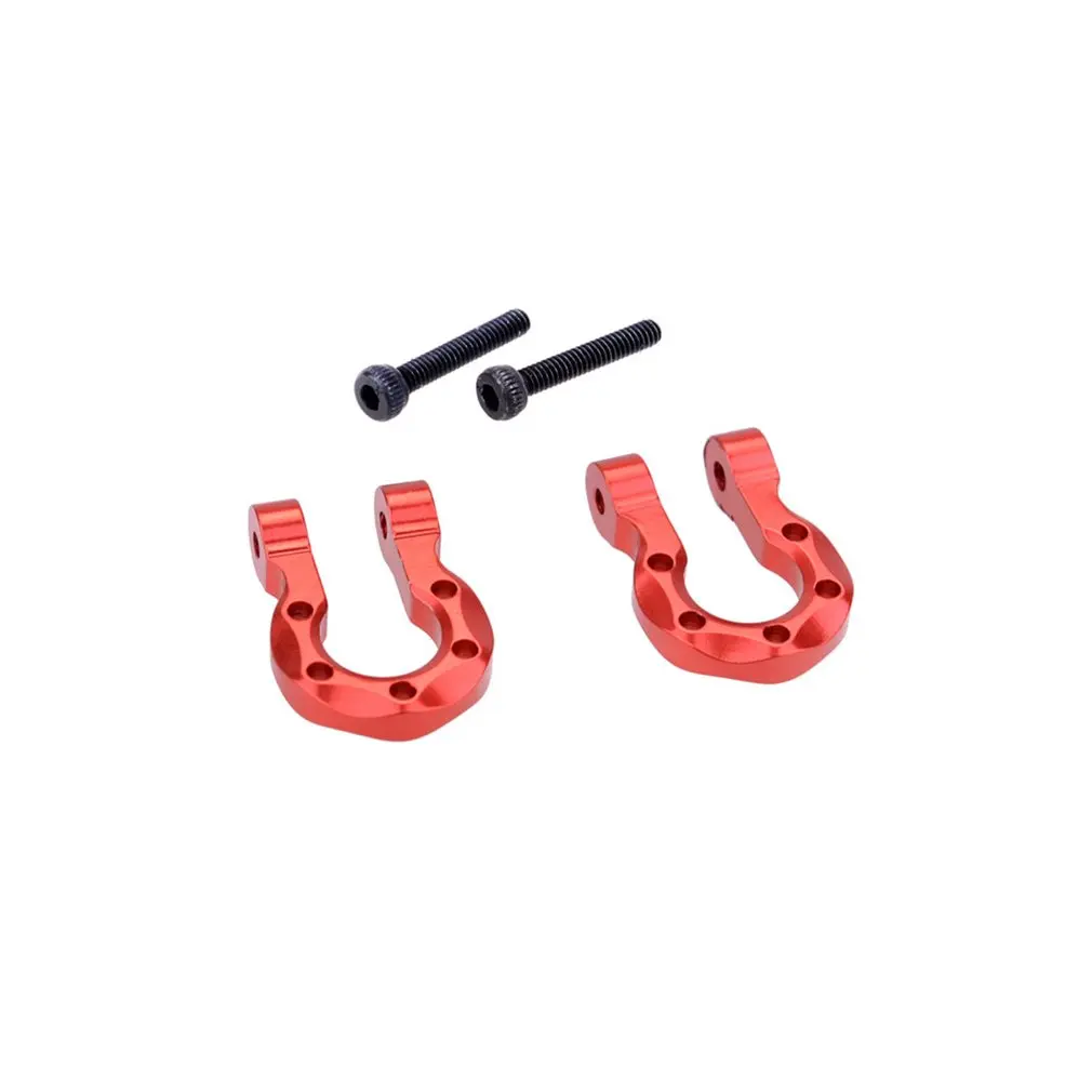 

2Pcs Red Metal Bumper D-ring Tow Hook for 1/10 RC Crawler Car Traxxas TRX-4 Axial SCX10 90046 D90 Upgrade Parts