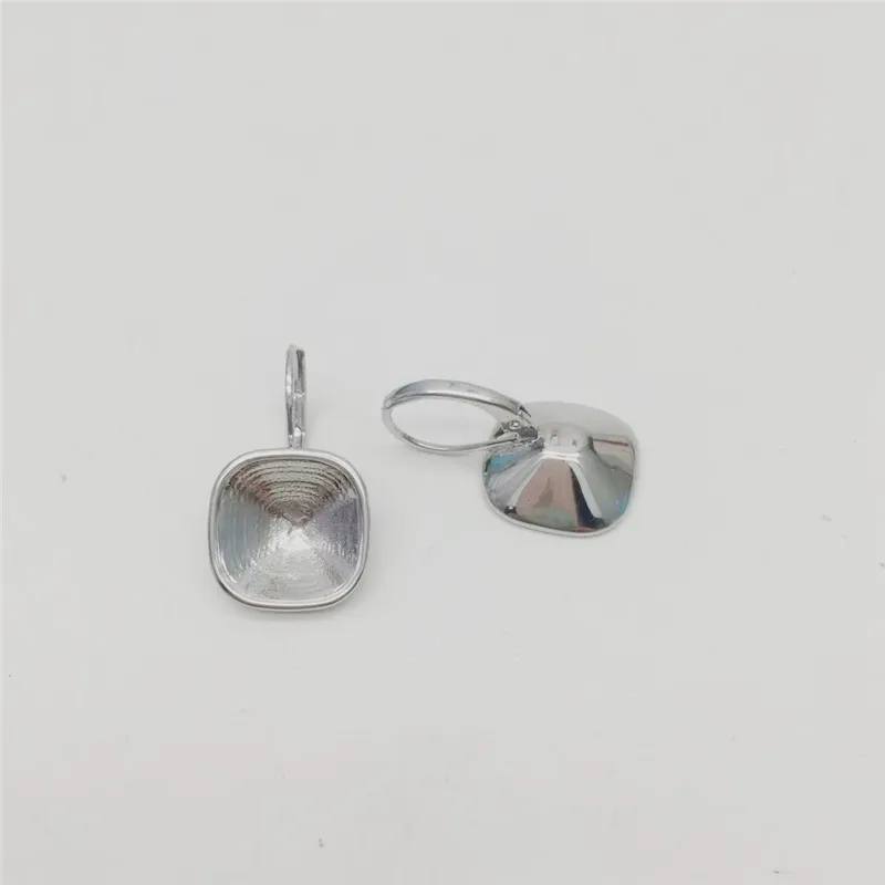 Ms Betti Unique Design Earring Findings Austria Crystal 4470 12mm Cushion Square Fancy Stone Settings Fits Accessories 2021