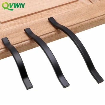 

Scrubs American Style Black Cabinet Handles Solid Aluminum Alloy Kitchen Cupboard Pulls Drawer Knobs Furniture Handle Hardware