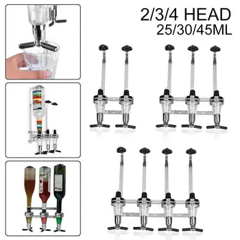 

2/3/4-Bottle Drink Liquor Dispenser Stand Drinks Spirits Party Bar Stainless Steel Wall Mount Alcohol Dispenser Kitchen Tools