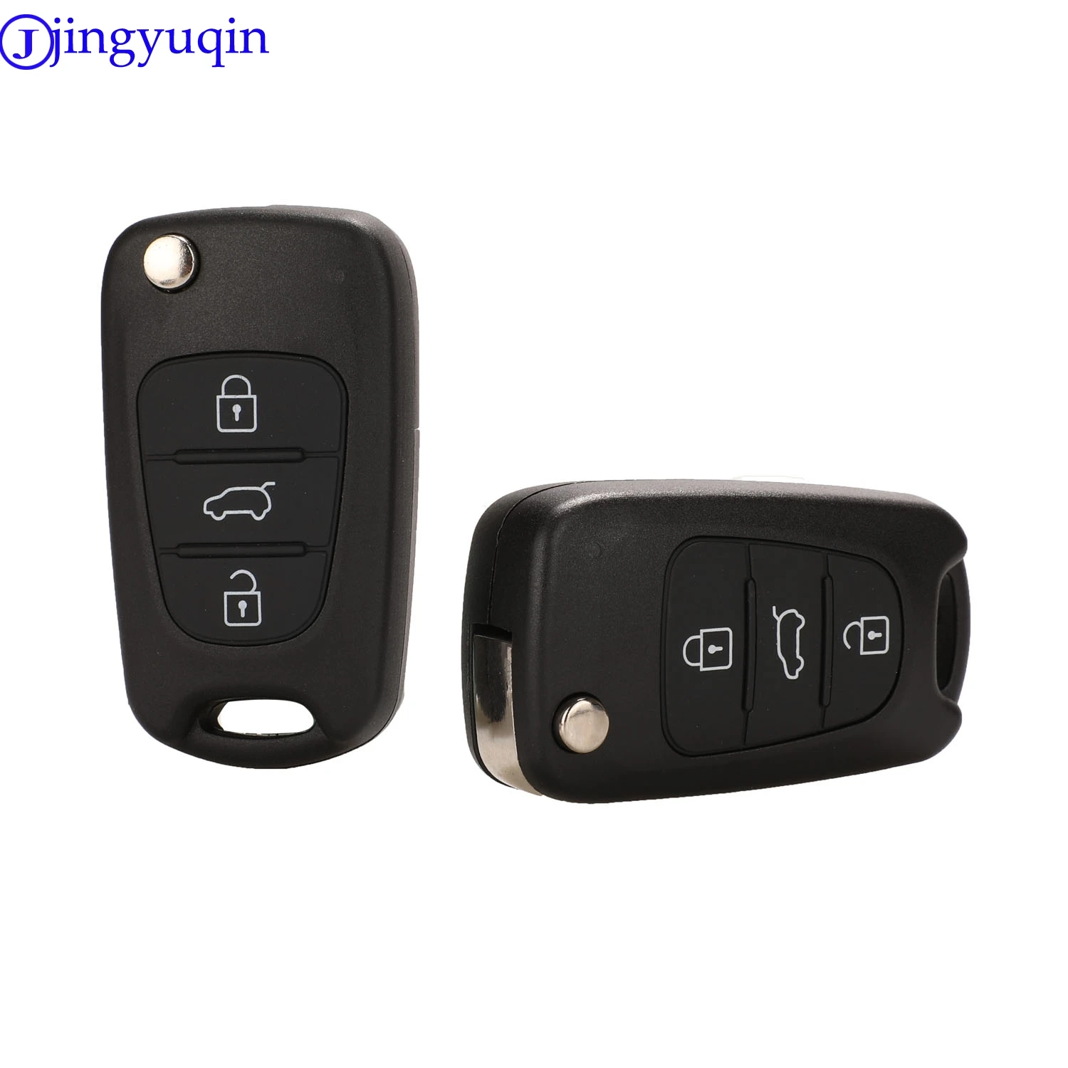 Jingyuqin Uncut Blade 3 кнопки откидная оболочка ключа дистанционного управления для HYUNDAI I30 IX35 для Kia K2 K5 ключи автомобиля пустой чехол