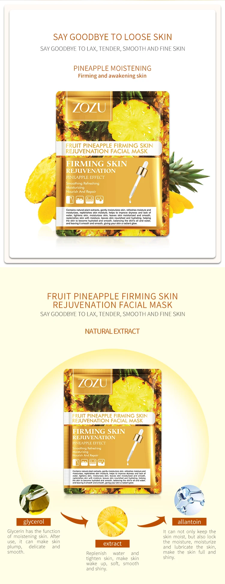 Private Label Wholesale ZOZU Fruit Mango pineapple pitaya mangosteen Natural organic Moisturizing Nourishing face mask