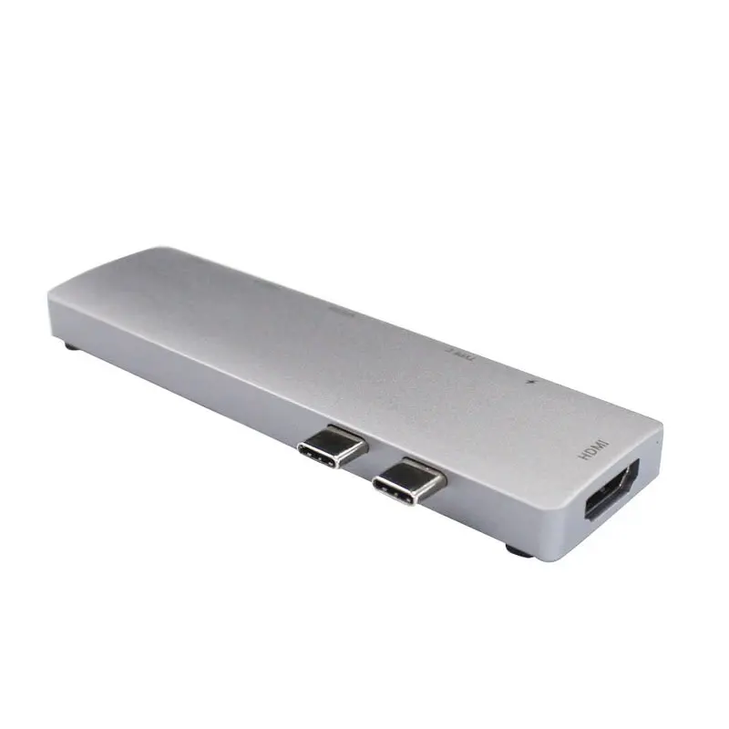 USB 3,1 type-C концентратор для USB3.0* 2 устройство для чтения карт SD TF 4K HDMI PD Зарядка для Macbook Pro/Air /