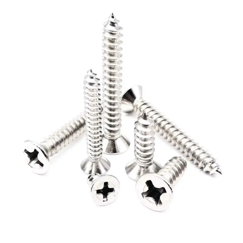 100pcs 2x6mm /2x8mm /2.5x8mm /3x8mm Mini Micro Phillips Round Flat Head Self Tapping Screw Fastener Wood Furniture Screws