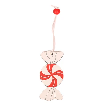 

Christmas Tree Decorations/Cartoon Wooden Color Candy Pendant/Christmas Atmosphere Decor/Christmas Children Gifts
