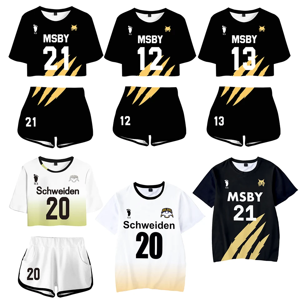 Haikyuu Cosplay Костюм Хината Shouyou MSBY 21 Schweiden Adlers форма спортивной школьной волейбольной