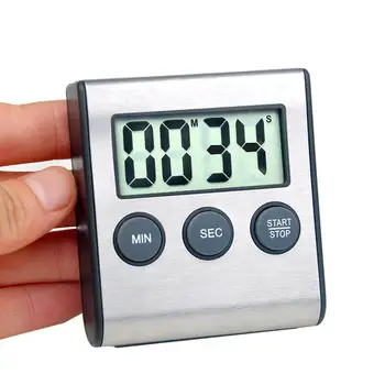 

Kitchen Timer Digital Magnetic Digital Chronometer LCD Digital Screen Alarm Magnet Clock Cooking Count Up Countdown Stopwatch