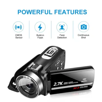 

30 Million Pixel High-definition Digital Video Camera Home WIFI Camera DV With Remote Control And Microphone