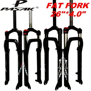 

PASAK Snow ATV Mountain Bicycle Front Shock Absorber Gas Air Fork Aluminum Alloy 26 Inch Tire 4.0 Off-road Bike 135MM