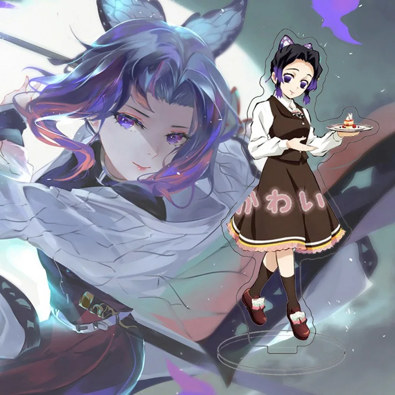Аниме Demon Slayer 15 см: Kimetsu no Yaiba Kamado Tanjirou Nezuko фигурка акриловая модель на подставке