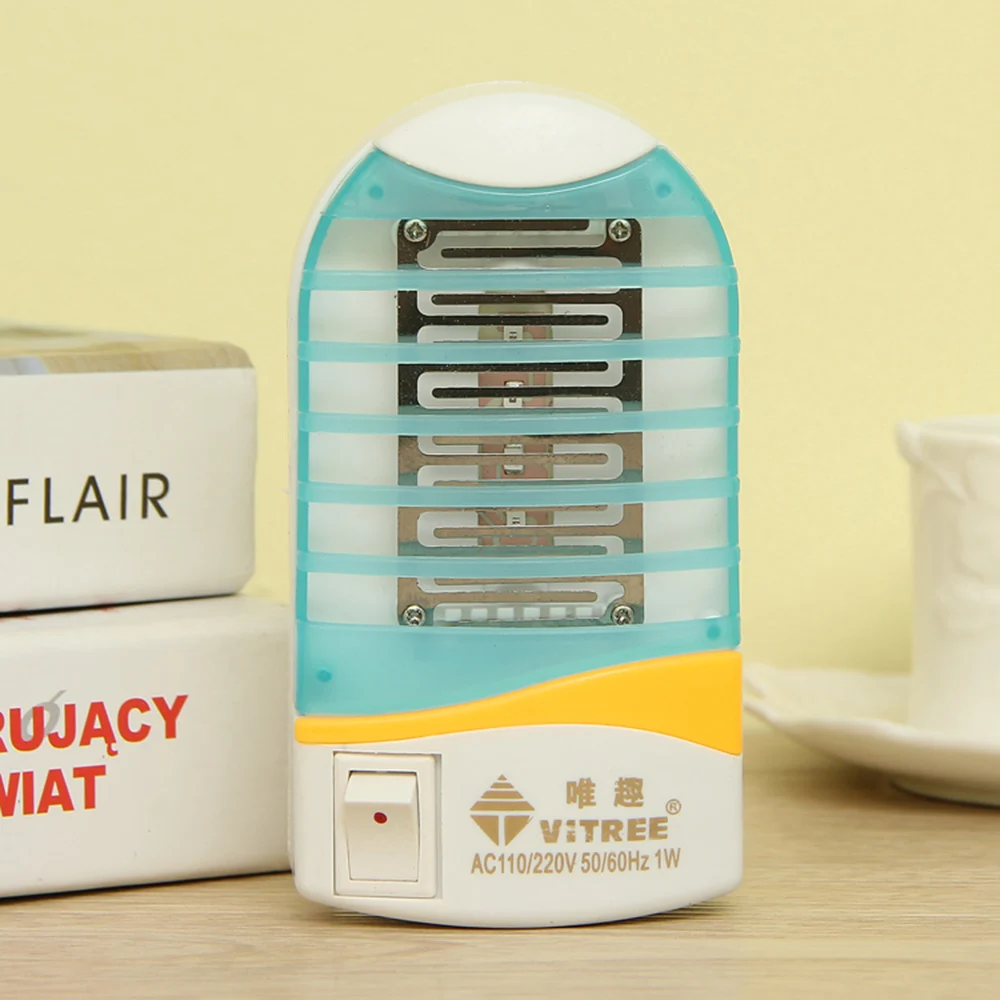 Mini Electronic LED Mosquito Killer Lamp Fly Pest Bug Insect Zapper Night Lamp Killer Non-toxic Eco-friendly Mosquito Trap Light