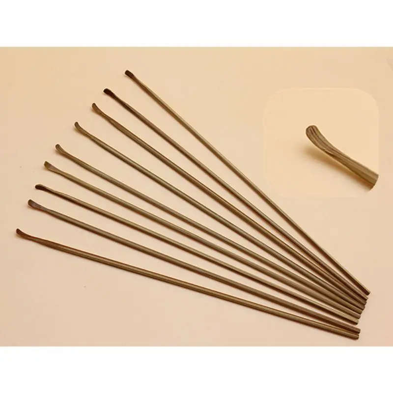 Wood Coal Bamboo Spoon Ear Pick Tool Polishing Round Bamboo Handle Ear Cleaner Creative Gift 5