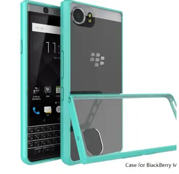 

200pcs/lot Transparent Acrylic+TPU Back Case cover for BlackBerry Keyone BlackBerry Key2