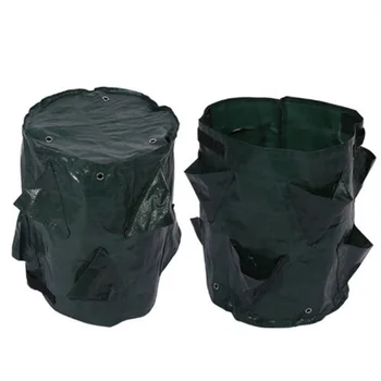 

Flower Herb Bags Tomato Strawberry Hanging Planter Grow Bag Plant Pouch Black Reusable Lightweight 2020