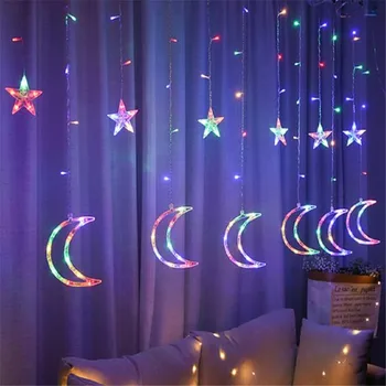 

Curtain lights decorative lights anchor background Christmas day lights