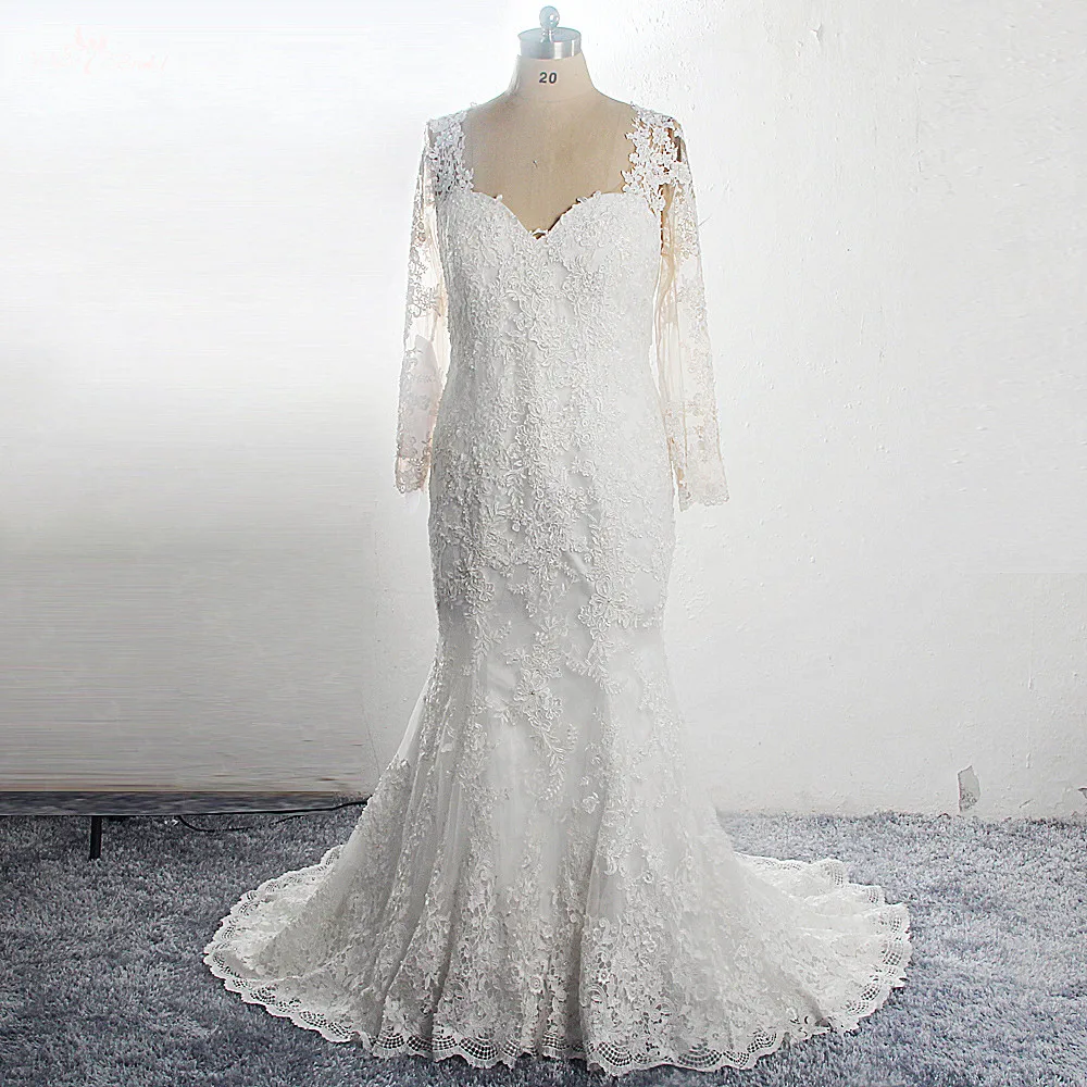 RSW1618 реальные фотографии Yiaibridal клиент показывает элегантные длинные рукава