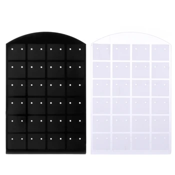 

Earrings Ear Studs Display Rack Stand Jewelry Organizer Holder Showcase 48 Holes N58F