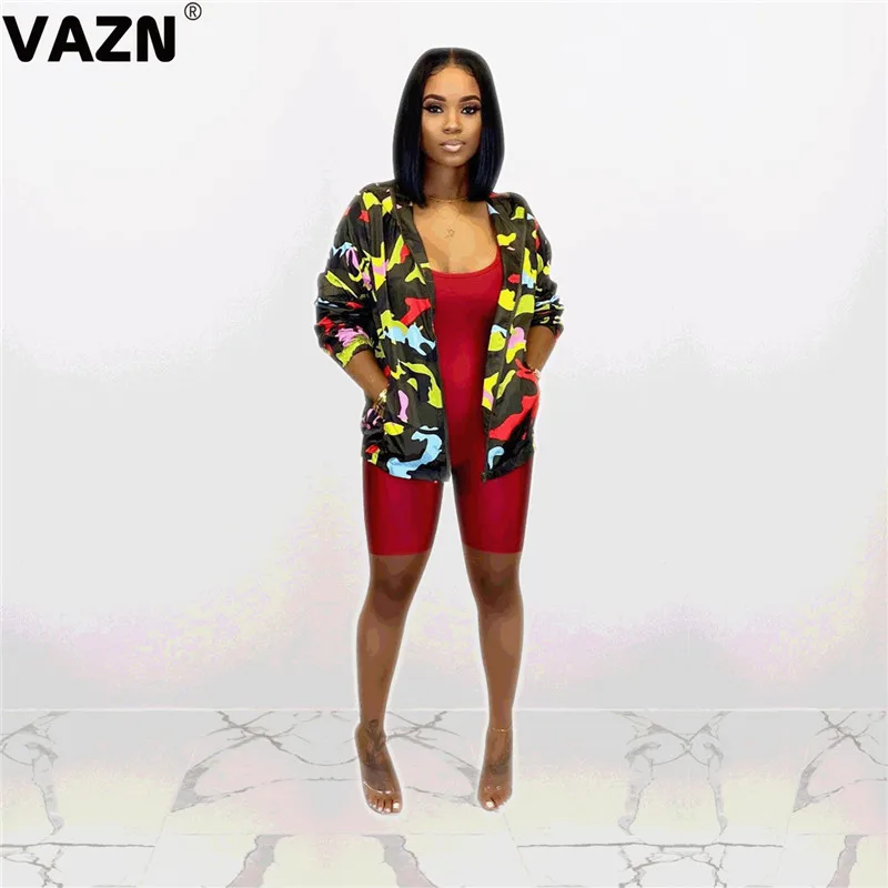 VAZN ME367 Осенняя мягкая модная повседневная женская верхняя одежда с капюшоном и длинным рукавом, с эффектом понижения возраста