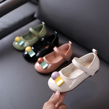 

CNFSNJ Brand New 2020 Spring autumn Girls Fashion Leather Shoes Toddler Princess Party Flat Children Black Mary Jane Buckle
