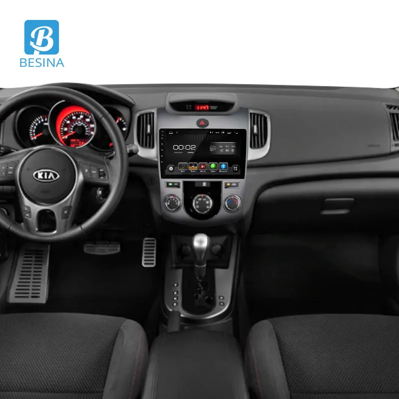 Besina 9 дюймов Android 9,0 Автомобильный мультимедийный плеер для KIA Forte Cerato 2008- wifi gps навигация 1 Din автомагнитола стерео 2G+ 32G