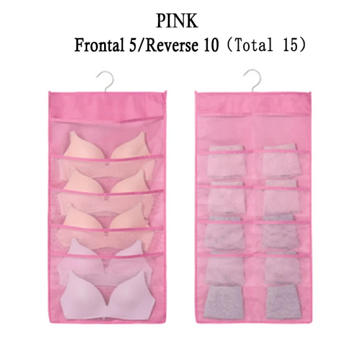 Double Sided Wall Door Closet Hanging Storage Bag Organizer Pouch Oxford Cloth Hanging Bag QP2
