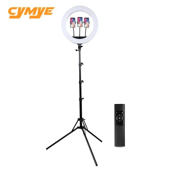 

Cymye ring light 18 inch Bicolor Dimmable ring lamp for Photographic Lighting with remote control