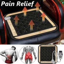 3 типа нагревательный Массажный коврик Натуральный Нефритовый камень колодки турмалин с инфракрасным излучением подушка для сиденья обезболивающая терапия тело мышцы Офис Дом автомобиль