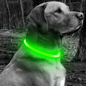 

Pet Dogs Cats USB Rechargeable Flashing Night Collars Luminous Collar LED Light USB Dog Collar Glowing Teddy Collar Pet 4.