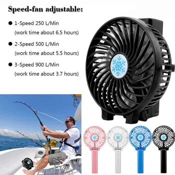 

Fan Hot Mini Portable USB Rechargeable High Power 3-Speed Desktop Fan Durable Portable Outdoor Hand Held Travel Cooler Fan #45