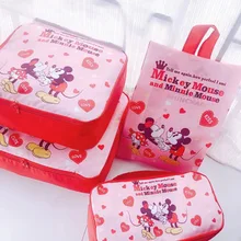 Микки Ститч Doraemon Мода Аниме портативная дорожная сумка многоразовая сумка-тоут складная сумка для багажа сумка для хранения милые сумки