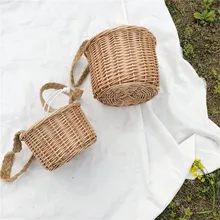Ретро женские сумки сумка, сумки, сумочка плетеная Сумка из ротанга сумка для покупок соломенная сумка корзина для хранения Органайзер сумки